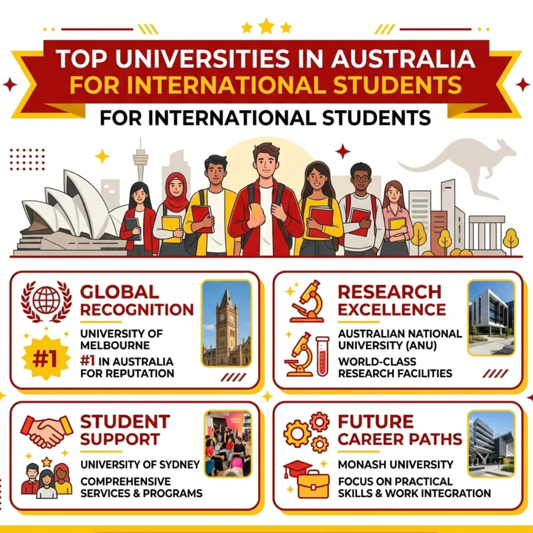 Top Universities in australia for international students